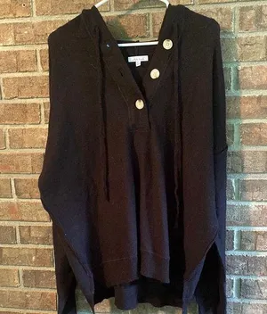 White Birch Black V-Neck Sweater thumbnail 1