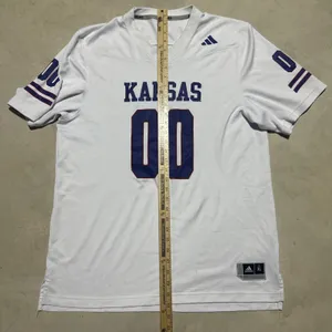 Adidas Kansas Jayhawks Football Jersey #00 Men's XL White Officially Licensed thumbnail 3