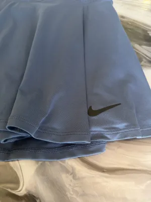 Falda Short Nike Dri-FIT Tenis Mujer XS Azul Nueva thumbnail 2