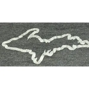 Bella Canvas 6004 Women Juniors L T-Shirt Michigan Upper Peninsula Heather Gray thumbnail 6