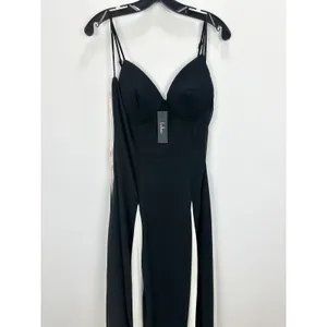 Lulus Elisha Black and White Sleeveless Maxi Dress Formal Evening XL NWT thumbnail 7