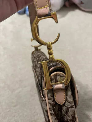 Christian Dior Vintage Pink and Brown Saddle Bag RARE thumbnail 4