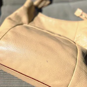 Kate Spade Cream Leather Soft Neutral Hobo Boho Casual Shoulder Purse Bag thumbnail 10