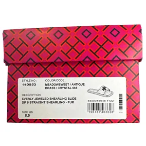 Tory Burch Everly Jeweled Shearling Slides Meadowsweet Pink Sz 8.5 thumbnail 12