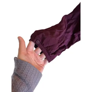 Ariat Poet Top dark purple embroidered floral v-neck blouse Small long sleeve thumbnail 7