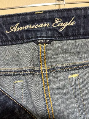 American Eagle Artist Y2K Jeans Low Rise Medium Wash Flare Leg Boho Stretch 6 thumbnail 8