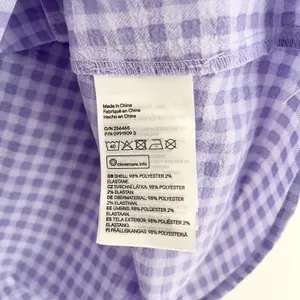 H&M Divided Gingham A Line Square Neck Ruffle Mini Dress Purple Size XS thumbnail 9