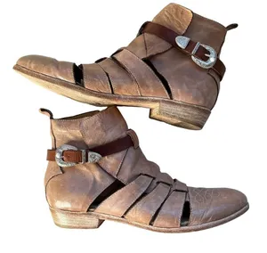 STEVEN‎ By Steve Madden Cut Out Ankle Boots Distressed leather Women's Size 38 thumbnail 1