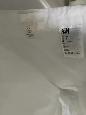 White Eyelet H&M Mini Skirt thumbnail 3