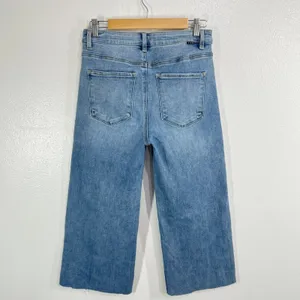 Risen High Rise Wide Cuffed Jeans 22" Inseam‎ Petite Crop Capri Women 11 / 30 thumbnail 2