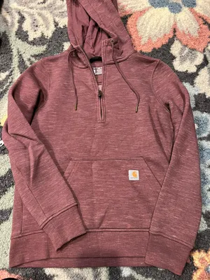 Carhartt Pink Zip Up Hooded Sweatshirt thumbnail 1