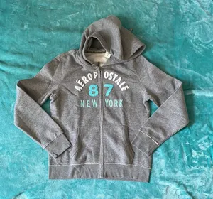 Aeropostale Women’s Grey Hoodie Sweatshirt thumbnail 3