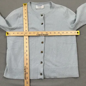 Old Navy Womens Cardigan Sweater XS Light Blue Button Front Knitwear Casual Top thumbnail 2
