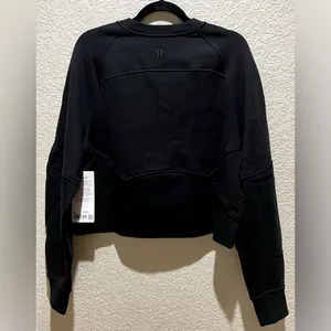 NWT Lululemon Scuba Oversized Pullover Crewneck Sweater Wordmark Black Size M/L thumbnail 8