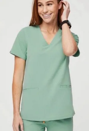 Figs Casma Three-Pocket Scrub Top Jade Green XL thumbnail 1
