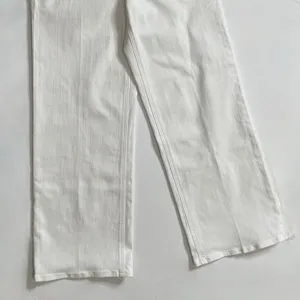 NWT!! J. CREW Slim Wide Leg Jeans Stacked Buttons Solid White Preppy Size 27 thumbnail 5
