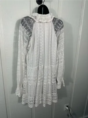 Zara White Lace Overlay Dress Size Small EUC thumbnail 9