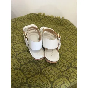 Anthropologie Women's Sandals White With Gold Accents Size 6 M thumbnail 6