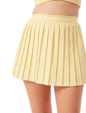 Girlfriend‎ Collective lemonade yellow pleated tennis skort skirt Size XL thumbnail 1