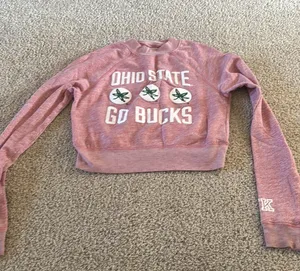 PINK - Victoria's Secret Cropped Ohio State hoodie thumbnail 1