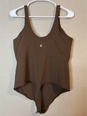 Lululemon Brown Sleeveless Bodysuit Tank Size 12 thumbnail 2