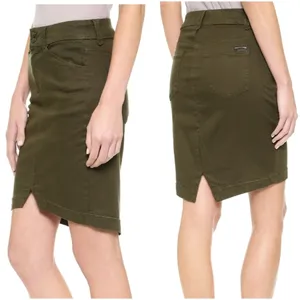 Joe's Cadendce Academy pencil green jean knee length skirt sz 26 thumbnail 2