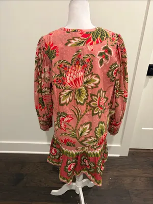 Farm Rio Aura Pink Mini Dress Sz M thumbnail 8