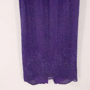 Vintage 80s Beaded Silk Gown Womens Size S Purple Sequin Formal Wedding FLAWS thumbnail 16