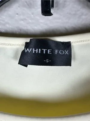 White Fox Pale Yellow Satin-Tie Tank SZ:S thumbnail 6