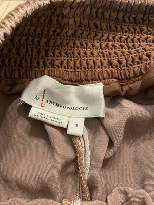 Anthropologie Gloria Velvet Jogger Taupe Size SMALL thumbnail 6