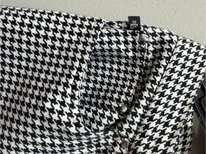 Lauren Ralph Lauren black and white houndstooth capri dress pants 14 thumbnail 2