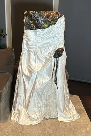 Women’s Unique Strapless Wedding Quinceañera Dress Corset Back Size 24W NWOT thumbnail 1