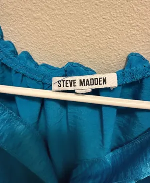 Steve Madden Blue Ruffle Tiered Dress thumbnail 2