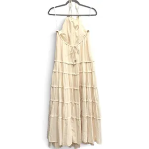 NWT Free People Somewhere Sunny Drop Waist Tiered Open Back Halter Maxi S NWT thumbnail 5