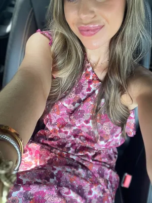 Target Floral Pink Orange One Shoulder Ruffle Maxi Dress thumbnail 1
