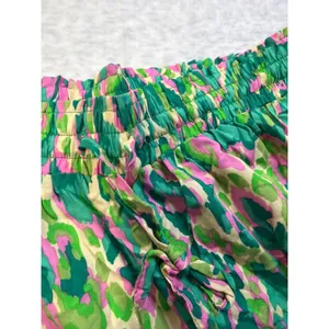 Cupshe Womens Green Pink Abstract Leopard Print Wide Leg Pants Sm CAA02D4C007RPS thumbnail 5