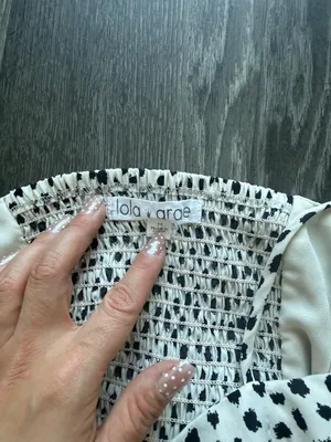 Francesca's Cream and Black Polka Dot Tie-Shoulder Sundress thumbnail 7