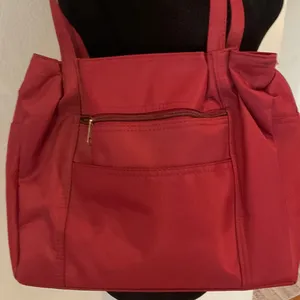 Women's Burgundy Shoulder Tote Bag Pink thumbnail 6
