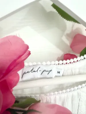Petal & Pup White Coastal Cottage High Low Babydoll Romantic Blouse Medium Top thumbnail 3