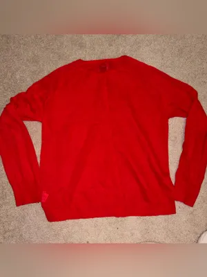 DKNY Vintage Red Wool Mohair Cardigan Sweater Sz M Made in Hong Kong thumbnail 7
