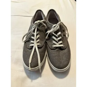 Vans Low Top Sneakers Gray with White Polka‎ Dots Casual Shoes thumbnail 3