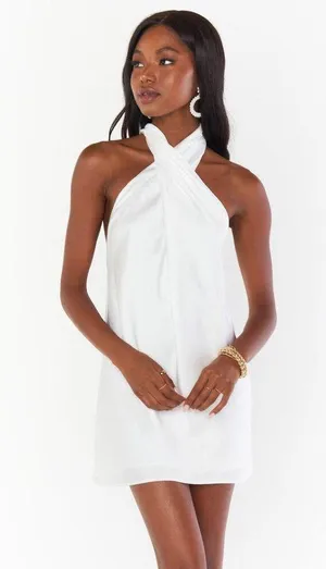 Show Me Your Mumu Jasmine Mini Bridal Dress in Ivory Luxe Satin S thumbnail 6