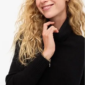 J. CREW Turtleneck Sweater Supersoft Yarn Solid Black Wool Alpaca Knit X-Small thumbnail 5