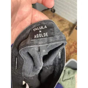 Talula‎ x AGOLDE taper jeans Womens 26 Black Excellent High Rise Button Fly thumbnail 13