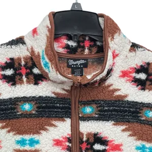 Wrangler Retro 1/4 Zip Aztec Fleece Kangaroo Pocket Women's L Southwestern Rodeo thumbnail 2
