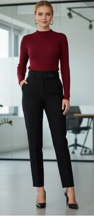 Julia Burgundy Long Sleeve Sweater Women’s Sz One‎ Size Lightweight Soft thumbnail 1