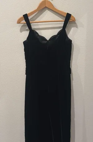 Vintage Black Velvet Scott McClintook Evening Gown | Size 8 thumbnail 7