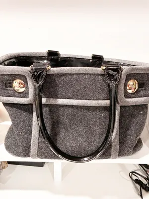 Kate Spade Alda Quinn Chestnut Hill Wool Bag Purse Grey Shoulderbag thumbnail 6
