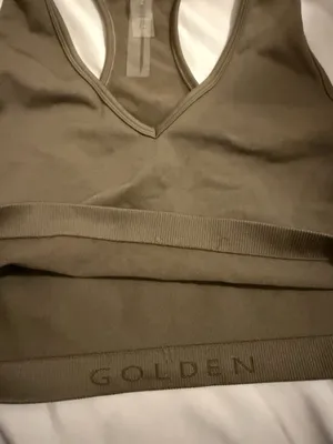 Like New Aritzia Golden BodyGrip™ V-Neck Racerback Bra Top thumbnail 5