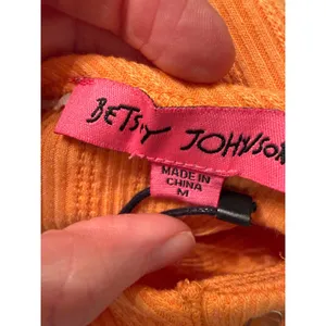 Betsey Johnson Orange Ribbed Maxi Dress NWT‎ Y2K Retro Indie Short Sleeve thumbnail 7